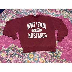 90s Russell Athletic Mount Vernon Mustangs Crewneck Sz L
